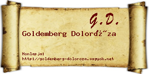 Goldemberg Doloróza névjegykártya